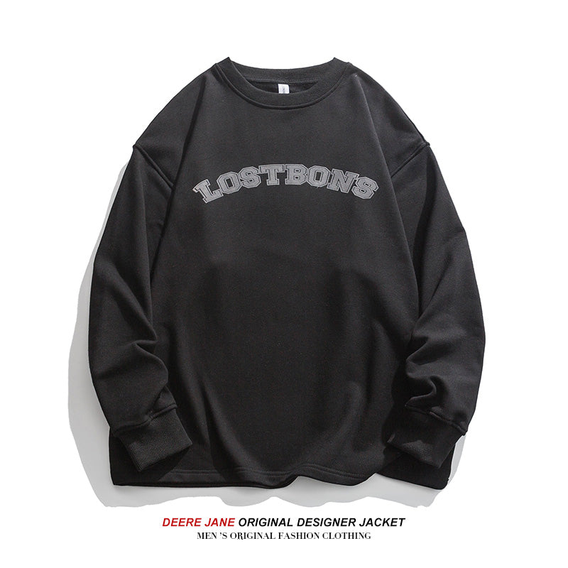 Men Pullover Hoodie Spring Sweater Men American Style Loose All-Match Fashion Spring and Autumn Leisure