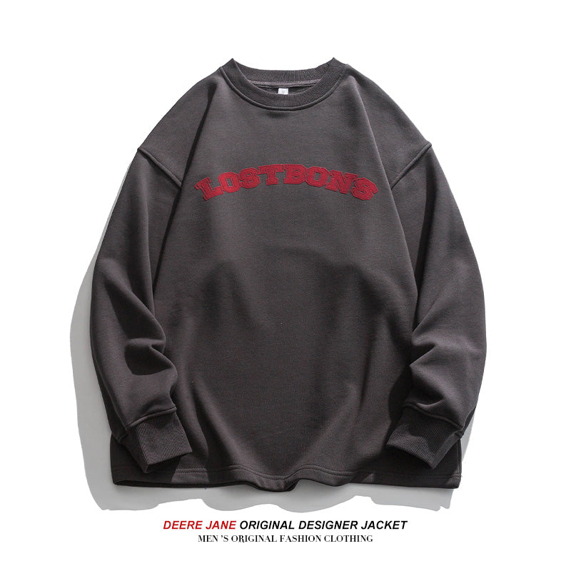 Men Pullover Hoodie Spring Sweater Men American Style Loose All-Match Fashion Spring and Autumn Leisure