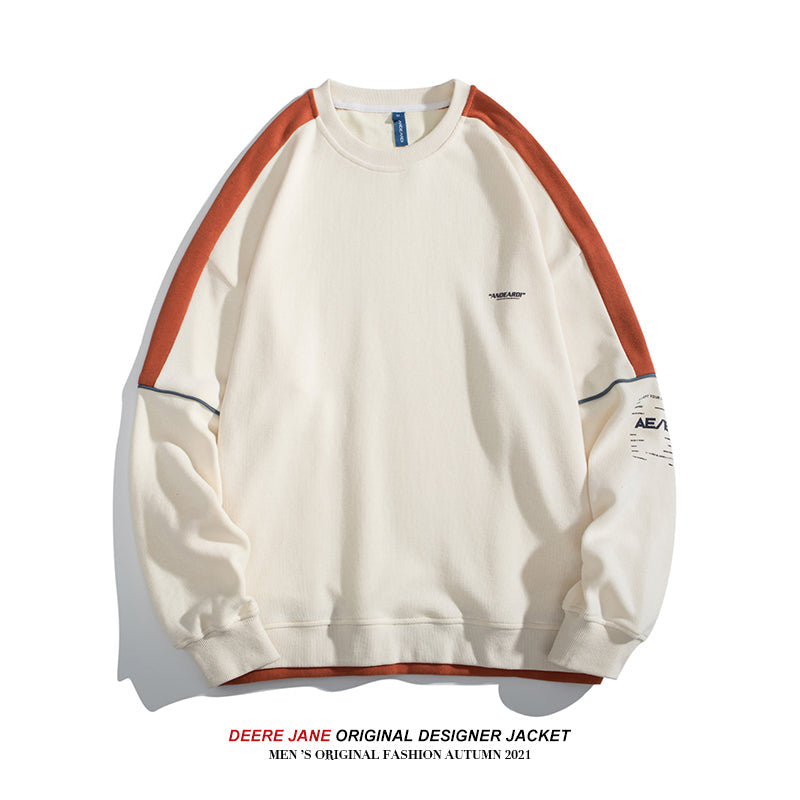 Men Pullover Hoodie Spring Multicolor Hoodie Men's Retro Loose Vintage Casual