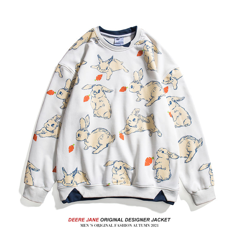 Men Pullover Hoodie Sweater Men's Spring Loose Trendy All-Match Couple