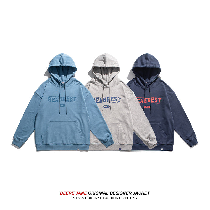 Men Pullover Hoodie Spring Sweater Loose All-Match Casual