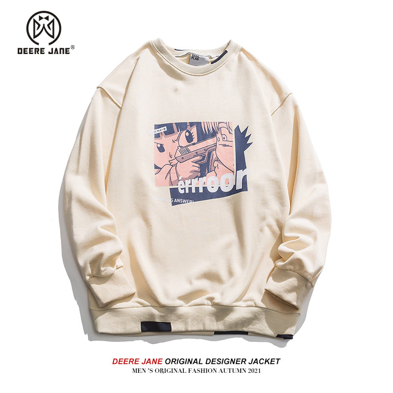 Men Pullover Hoodie Sweater Men's Loose All-Matching and Handsome