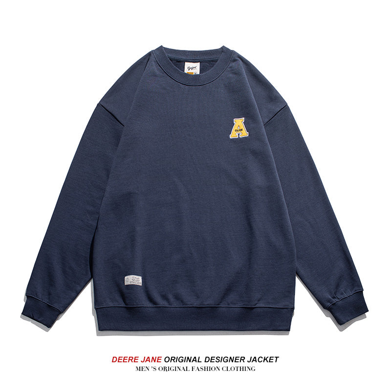 Men Pullover Hoodie Spring Sweater Male Loose All-Match Simple Leisure